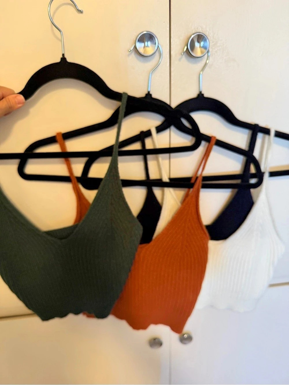 Ribbed Tank Top Bundle in Green & Orange